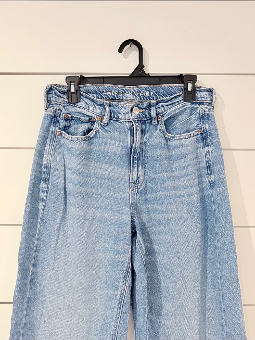 American Eagle Baggy Wide Leg Jeans Y2K Coastal Cowgirl Grungecore 8 - Picture 4 of 14